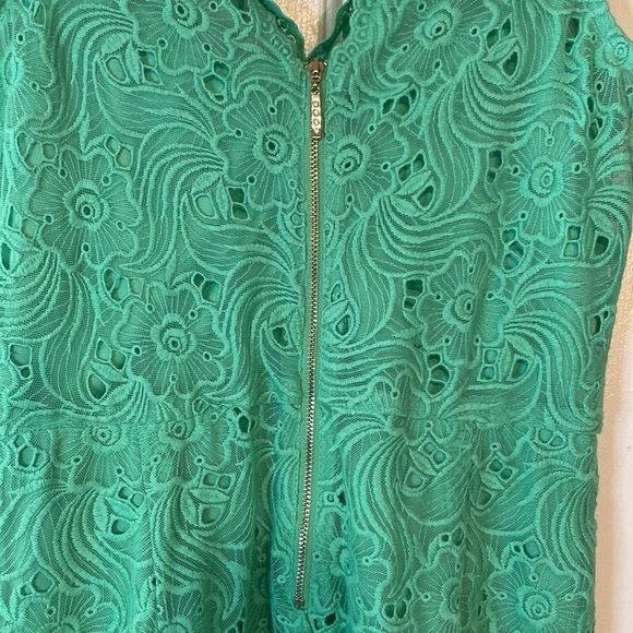 Laundry by Shelli Segal Green Lace Cocktail Dress Size 2 in EUC - Picture 6 of 9